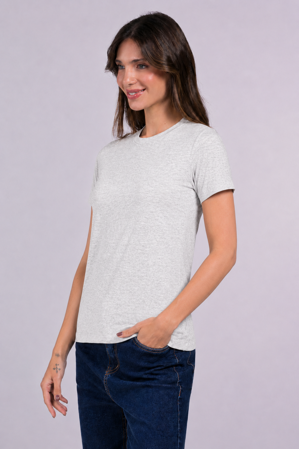 Camiseta Manga Curta Moon Gola O Mescla