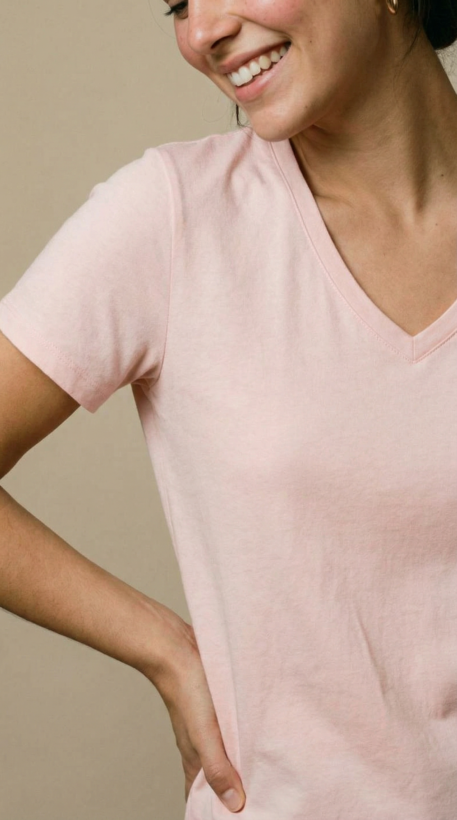 Camiseta Douz Manuela Rosa Areia