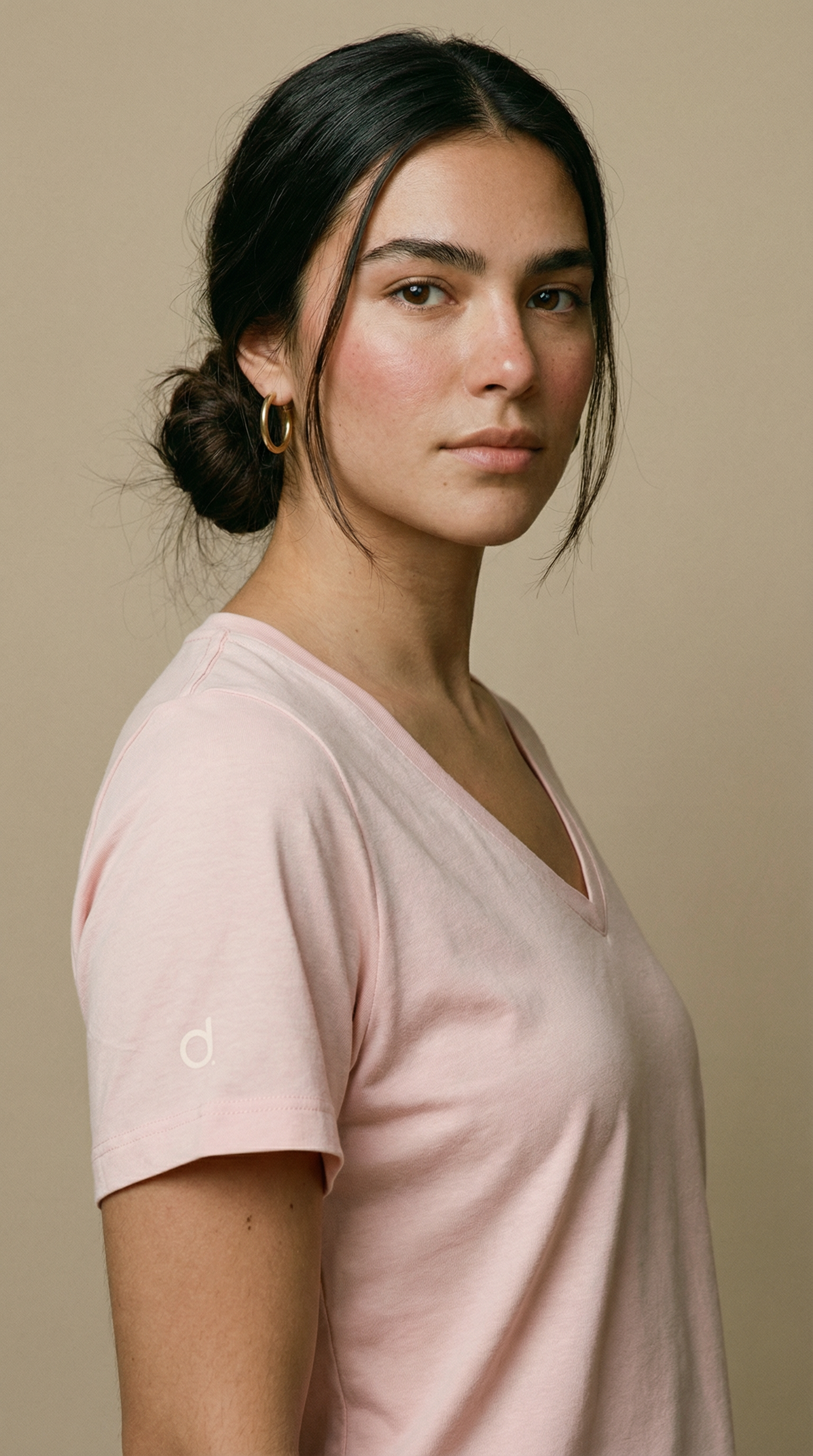 Camiseta Douz Manuela Rosa Areia