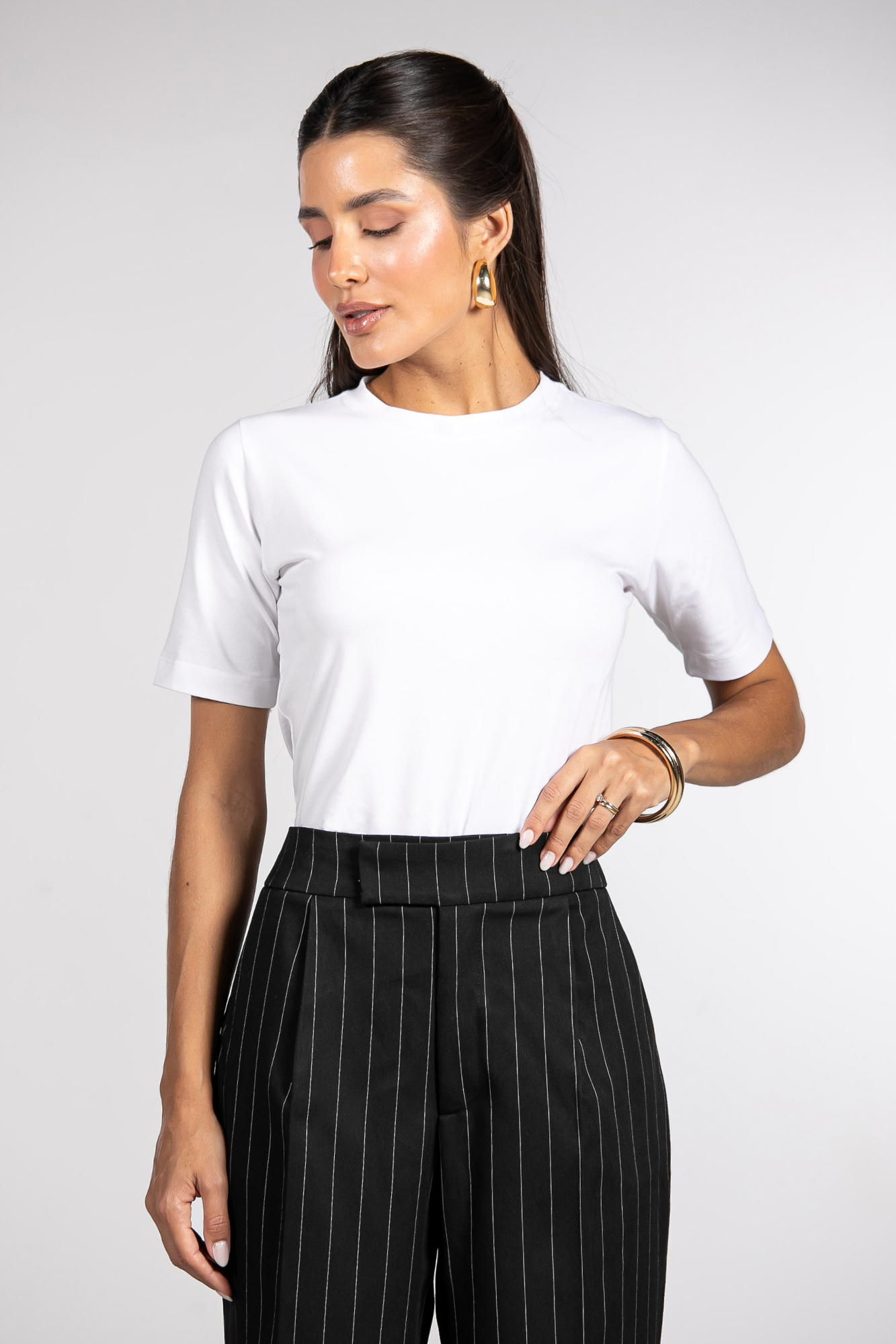 Camiseta Lisa New Moon Gola O Branca