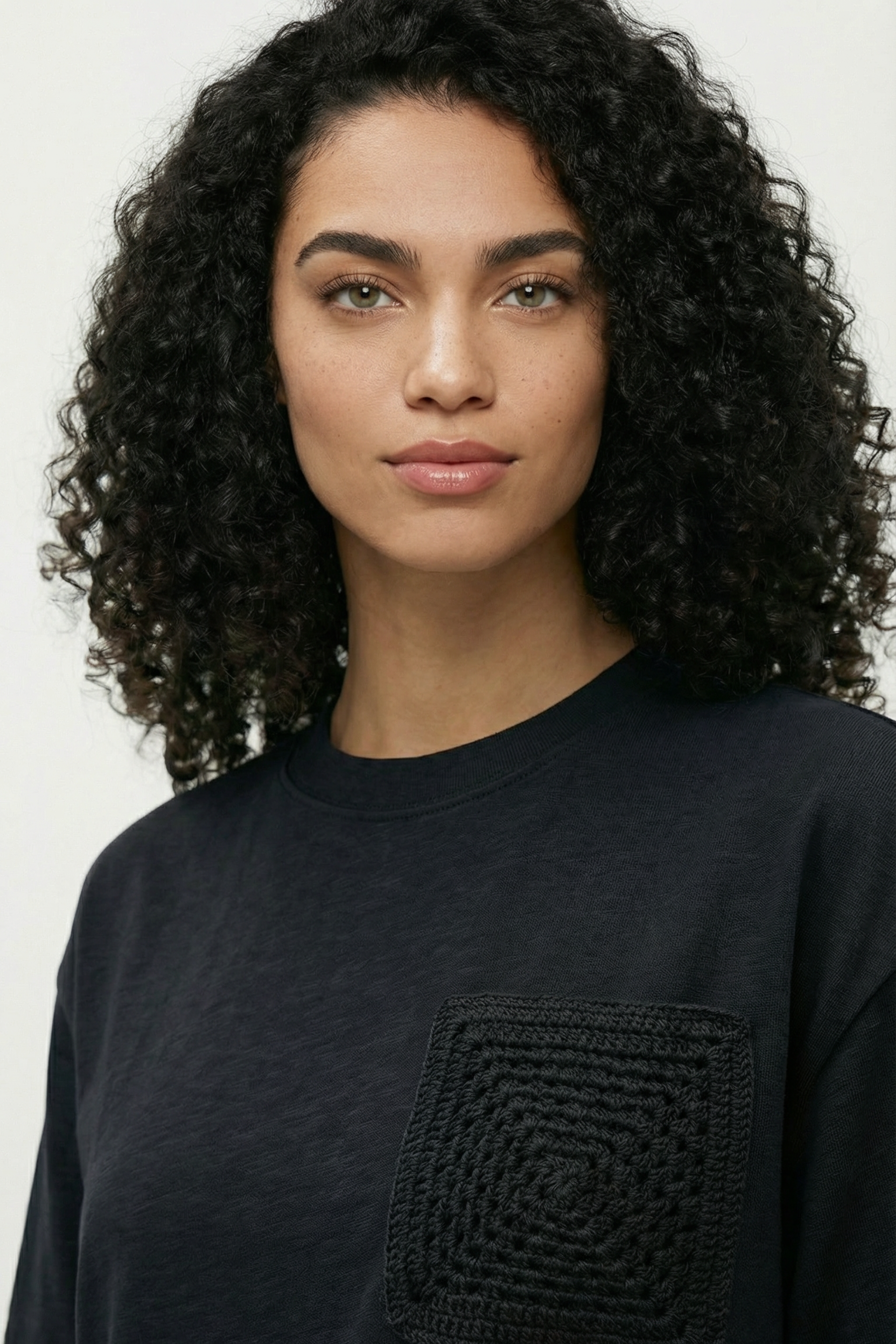Camiseta Douz Samara Cropped Tricot Preta