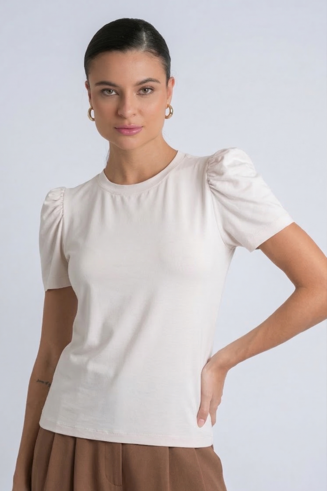 Camiseta Princess Moon Gola O Cru