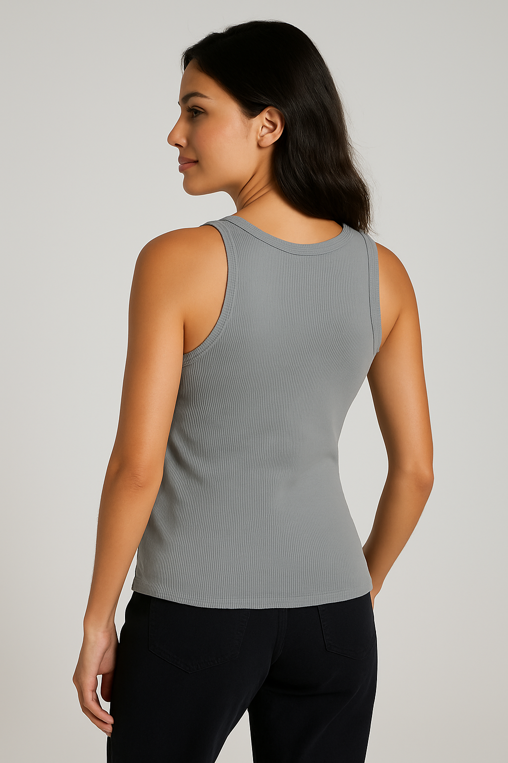 Regata Canelada Moon Basics Gola U Cinza