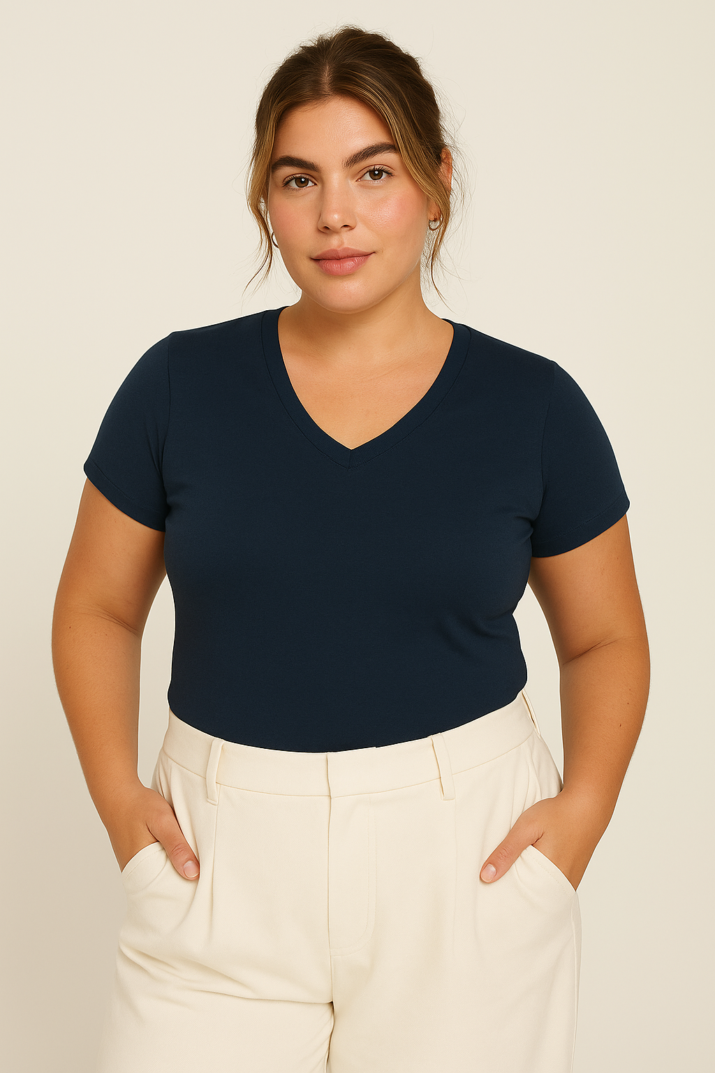 Camiseta Baby Look Moon Basics Gola V Azul