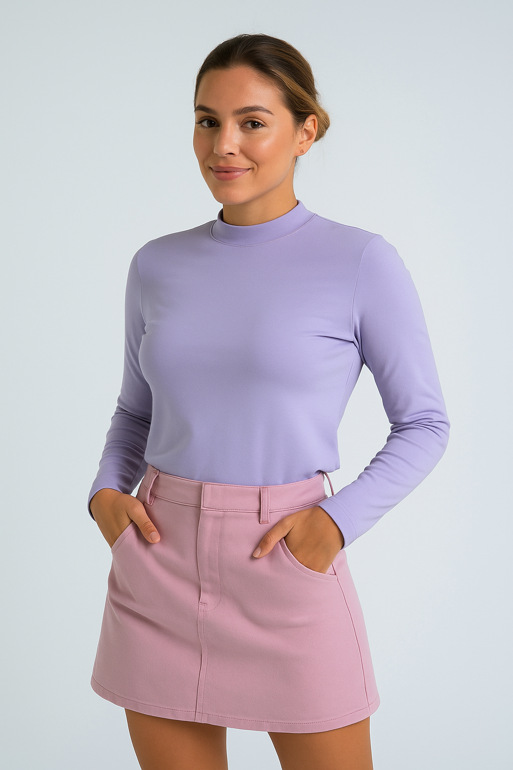 Blusa Moon Gola Média Lilás