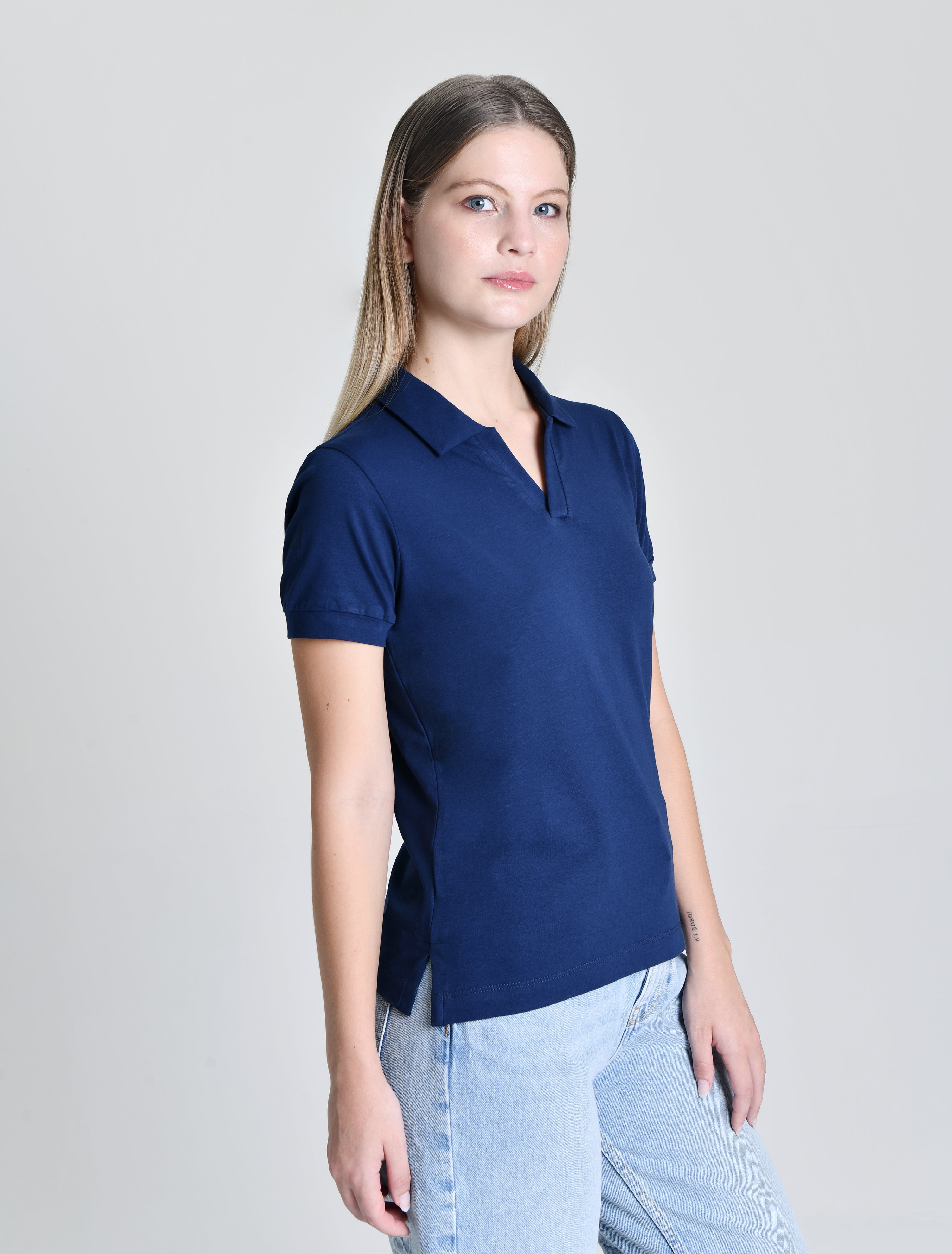 Camiseta Douz Elisabeth Gola Polo Azul