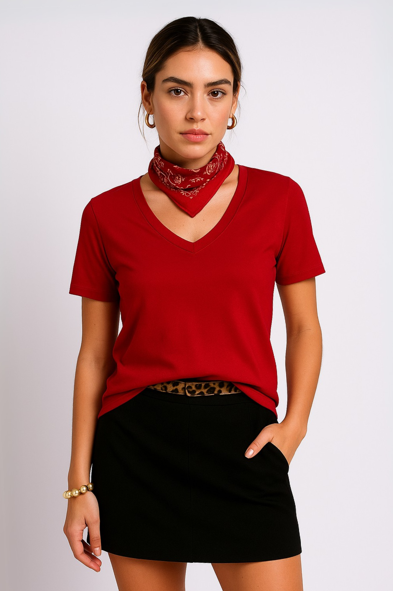 Camiseta Essential Moon Basics Gola V Vermelha