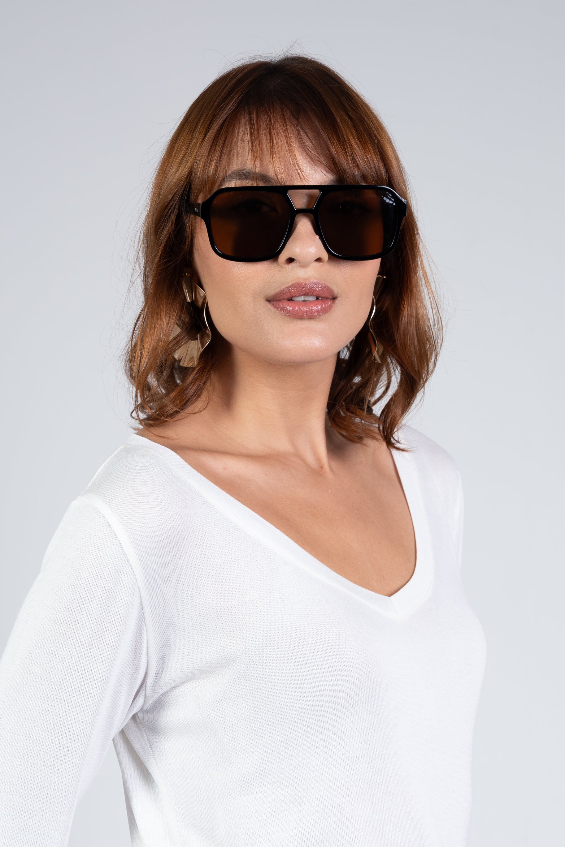Blusa Manga Longa Modal Moon Gola V Off-white