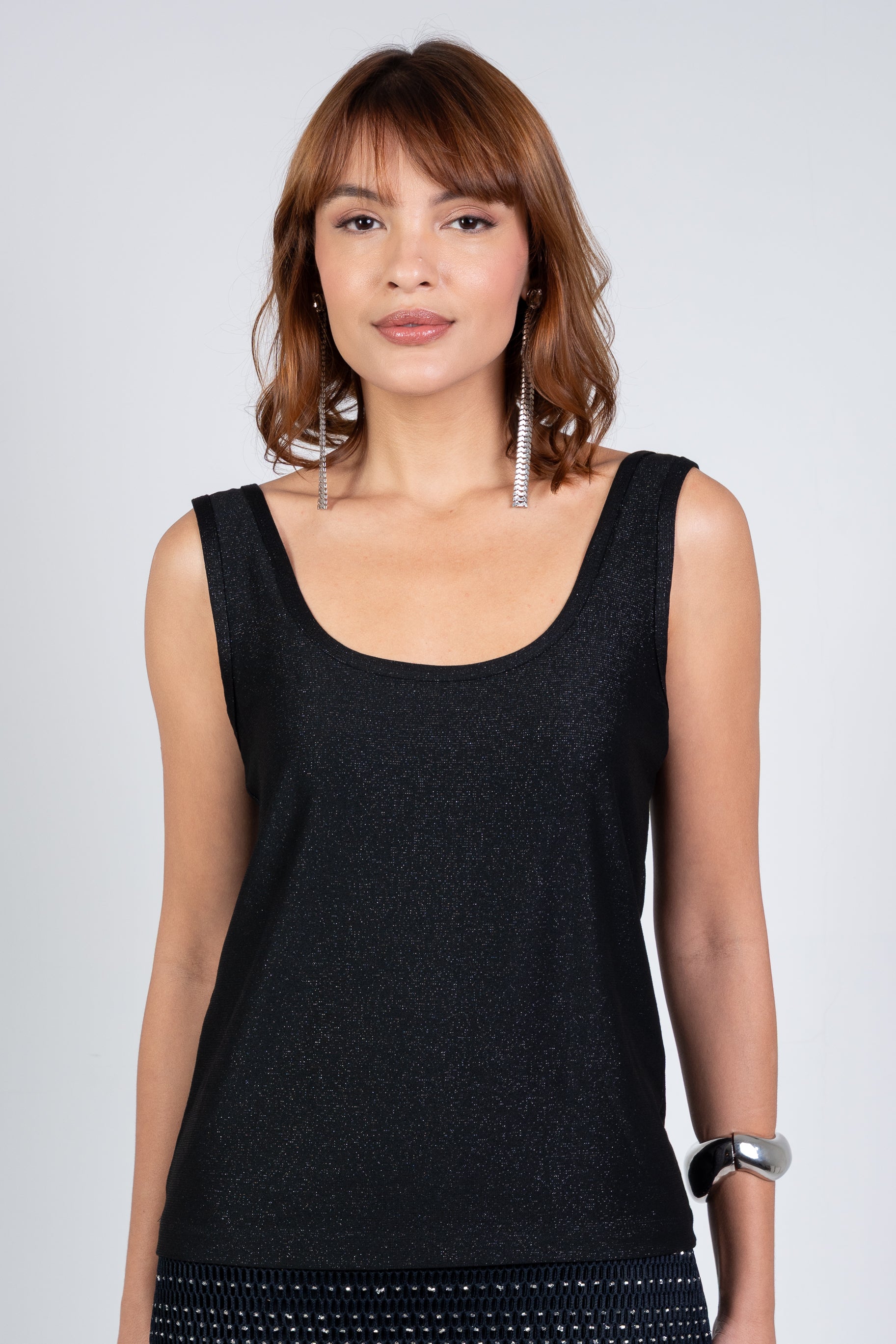 Regata Molinha Moon Preto Glitter