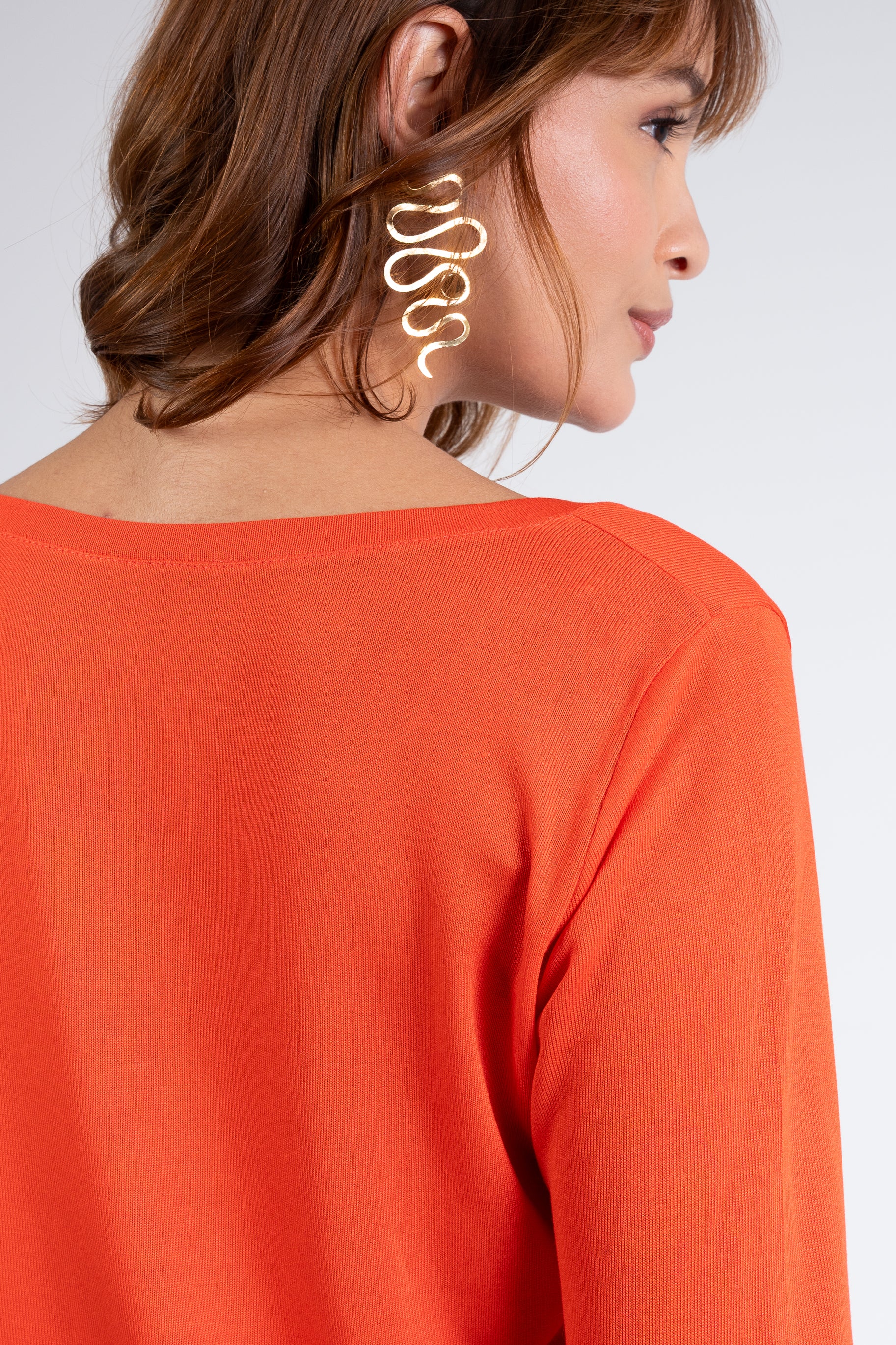 Blusa Manga Longa Modal Moon Gola V Vermelha