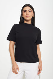 Camiseta Moon Basics Gola Alta Preta