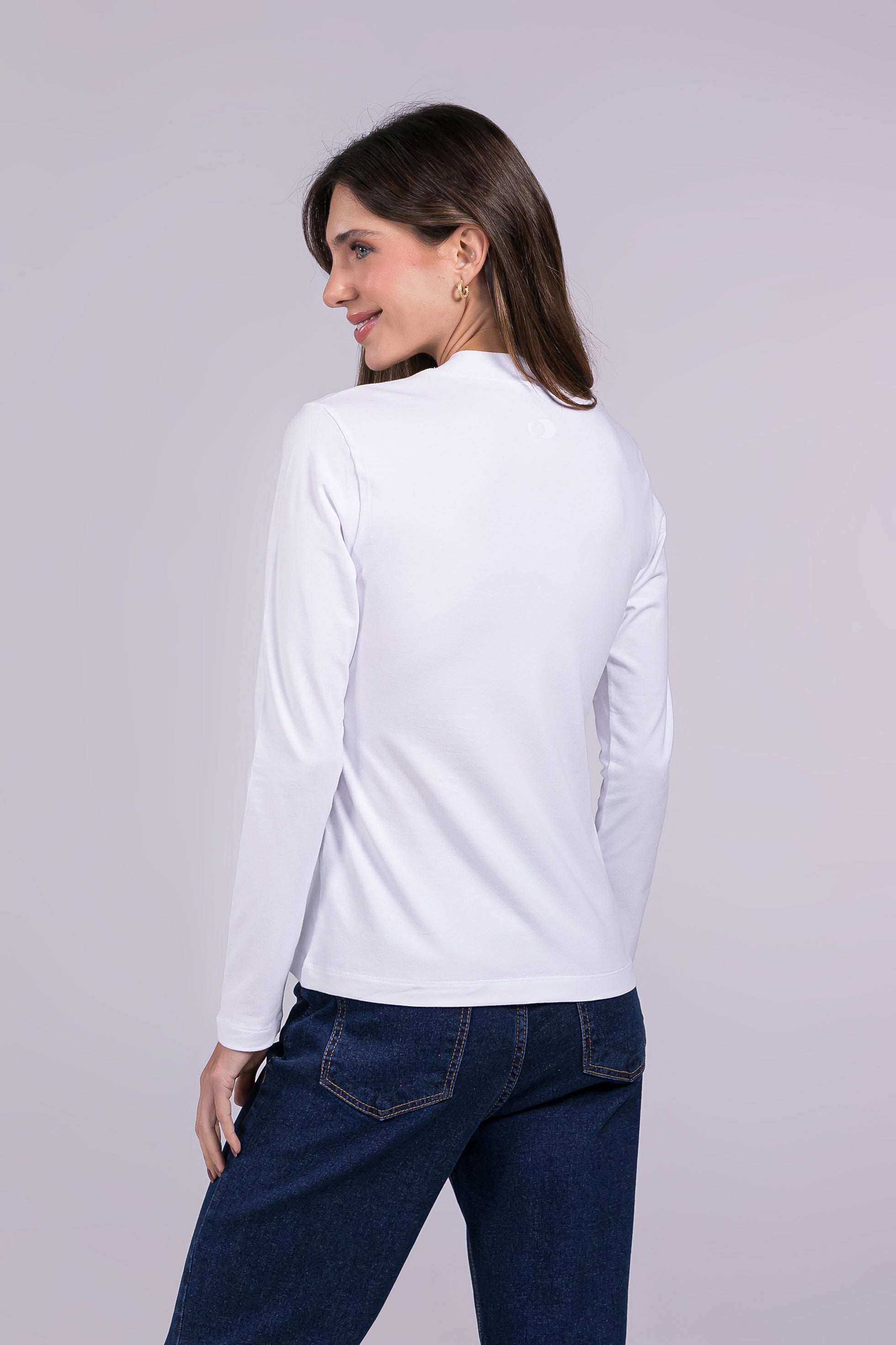 Blusa Moon Gola Média Branca