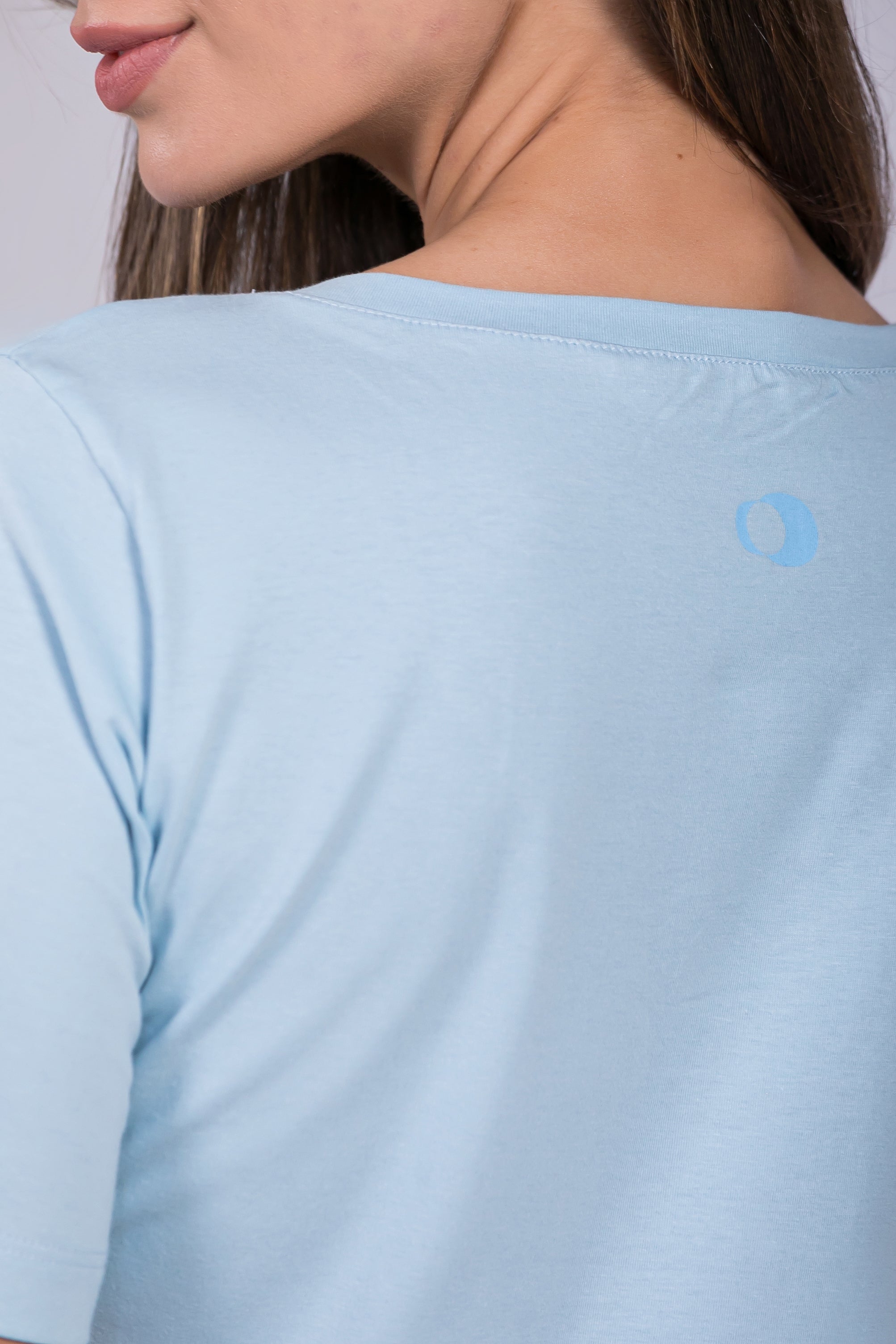 Kit Cropped Moon Azul e Café