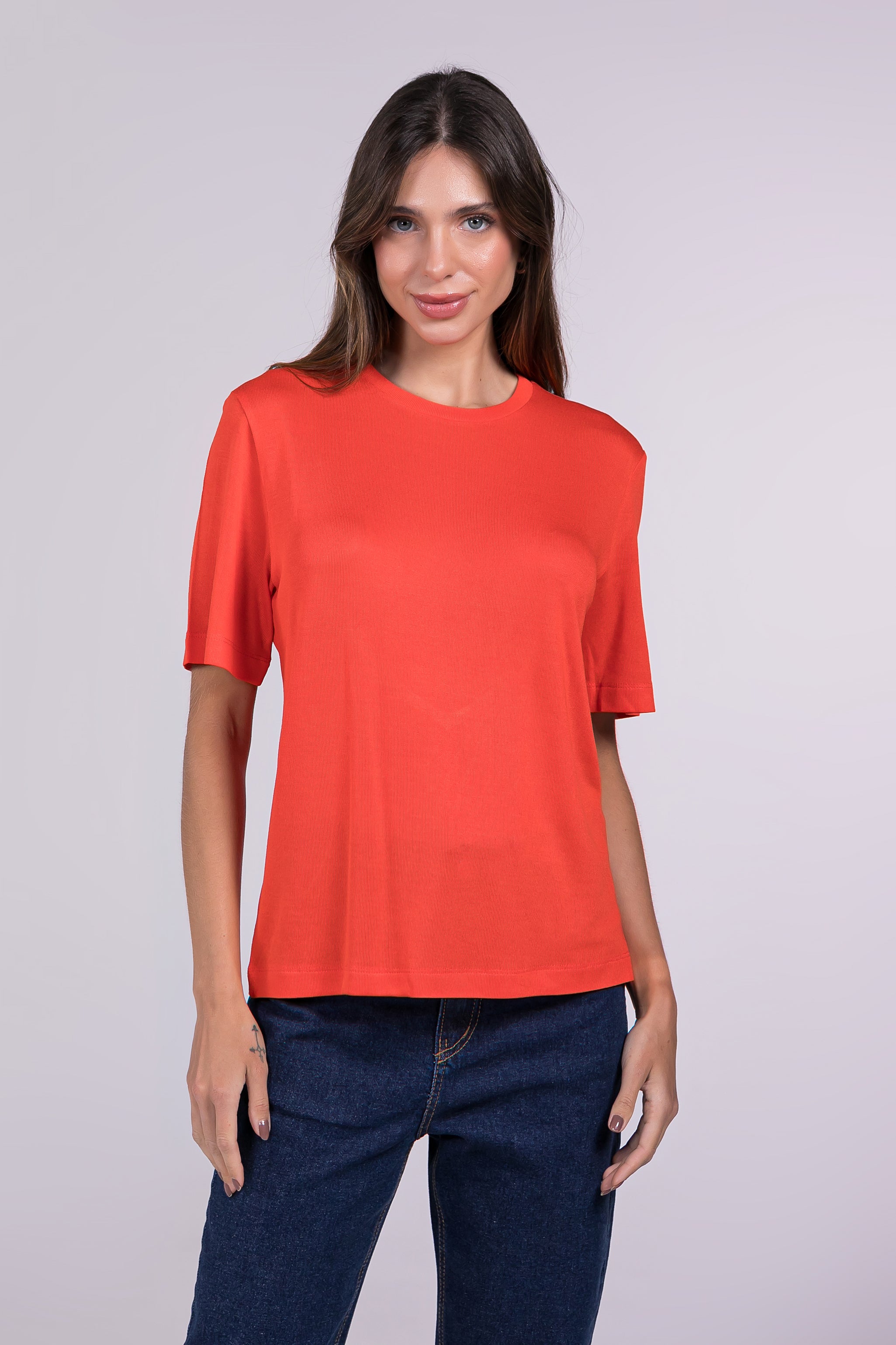 Camiseta Modal Heart Moon Vermelha