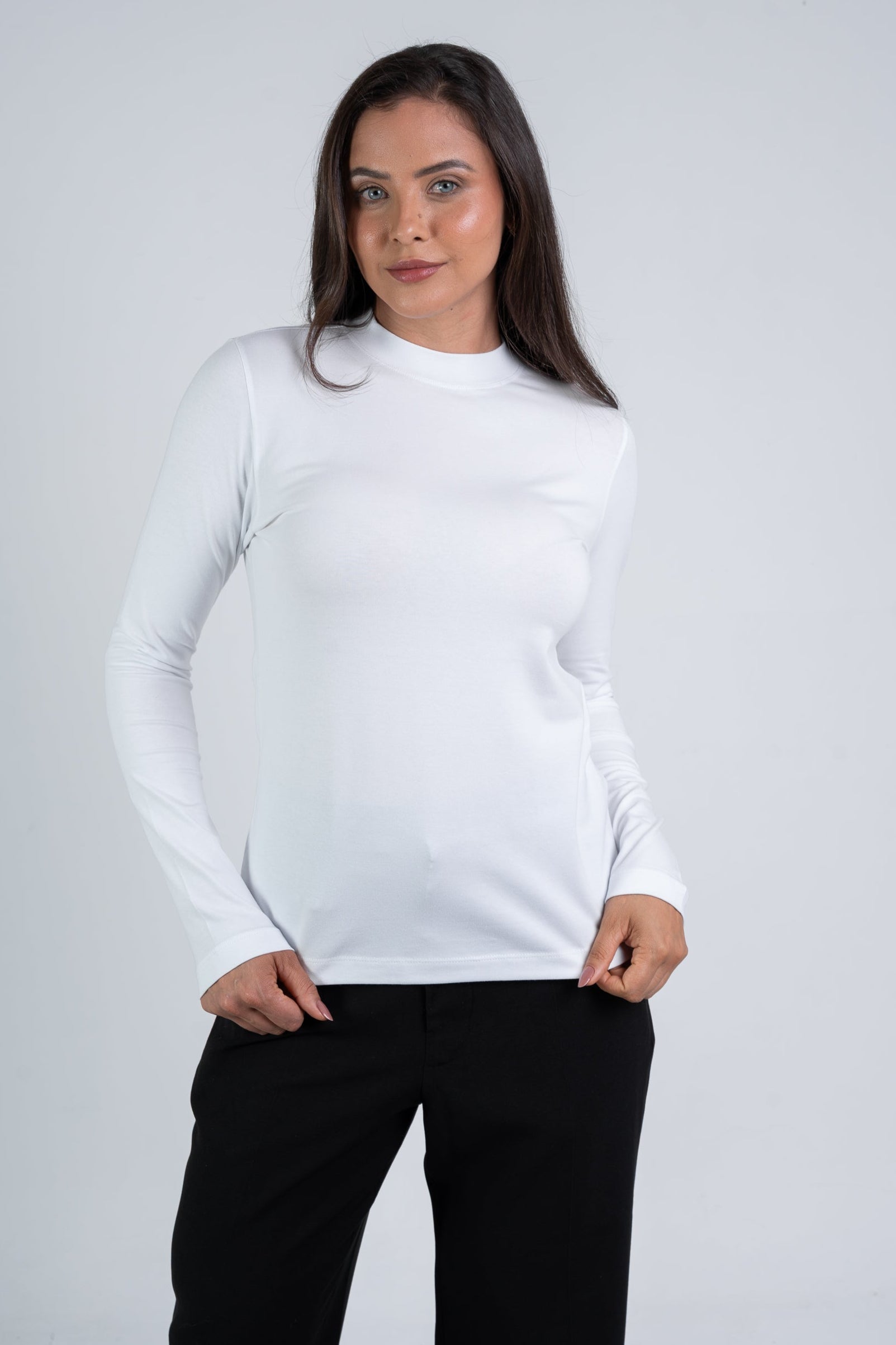 Blusa Moon Gola Média Branca